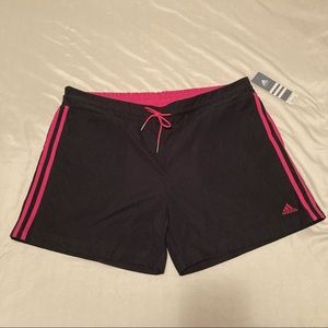 New ADIDAS Grey Pink Athletic Running Shorts